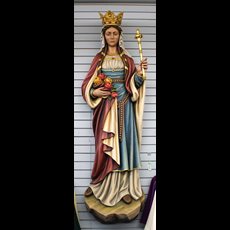 72" Demetz Custom 3/4 Wood Carved Relief- St. Elizabeth of Hungary SKU C023-018
